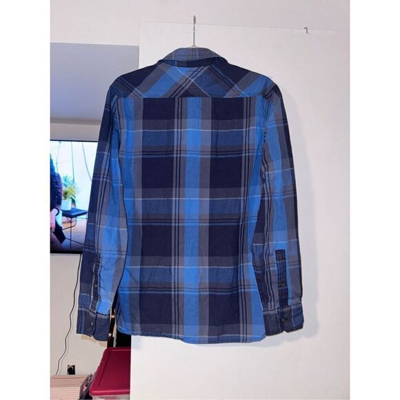 Levi's long sleeve blue check western button size small Bangladesh red tab two p - Picture 7 of 12